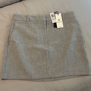 Aritiza Babaton Mini Chisel Skirts - size 12 NWT - Heather Gray